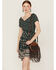 Shyanne Women's Amber Embossed Circle Crossbody Bag, Brown, hi-res