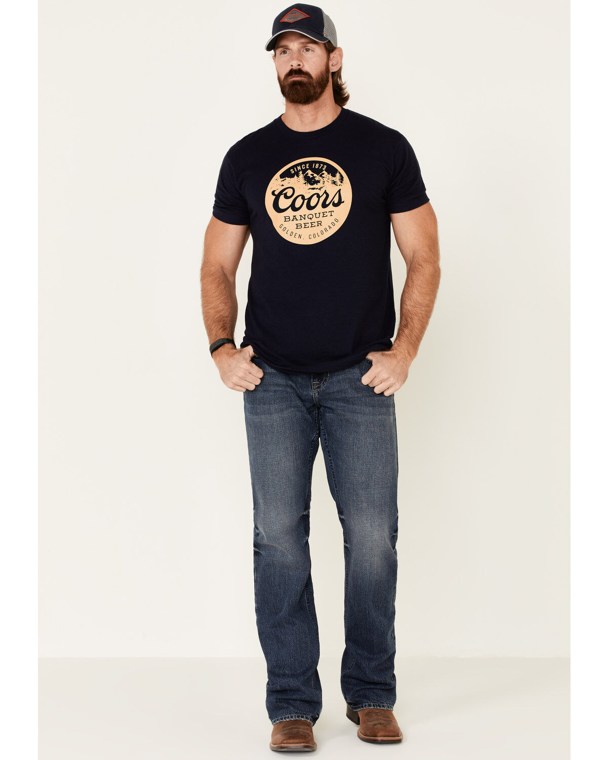 Image #1 - Brew City Beer Gear Men's Coors Circle Logo Graphic T-Shirt, , hi-res