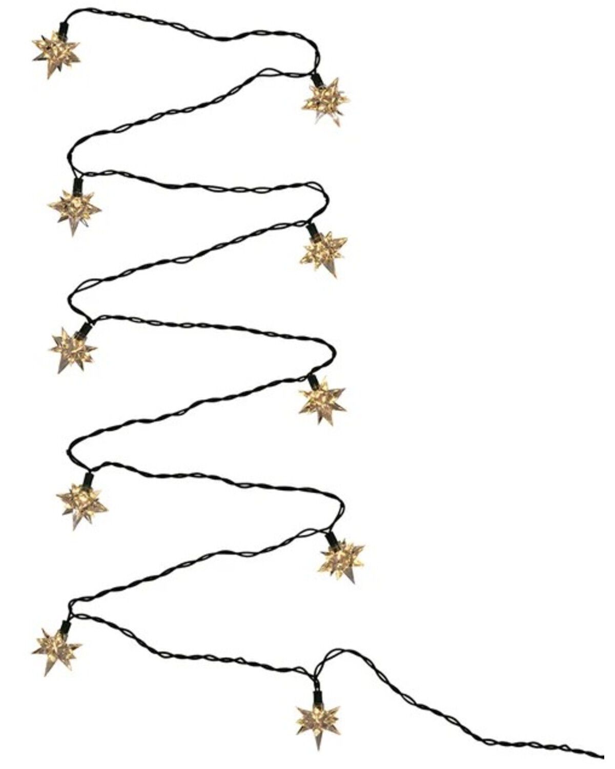 Image #2 - Kurt Adler 9' UL 10L Clear Diamond Star Light Set, Multi, hi-res