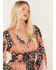 Jen's Pirate Booty Women's Roma Floral Patchwork Print Top, Black, hi-res