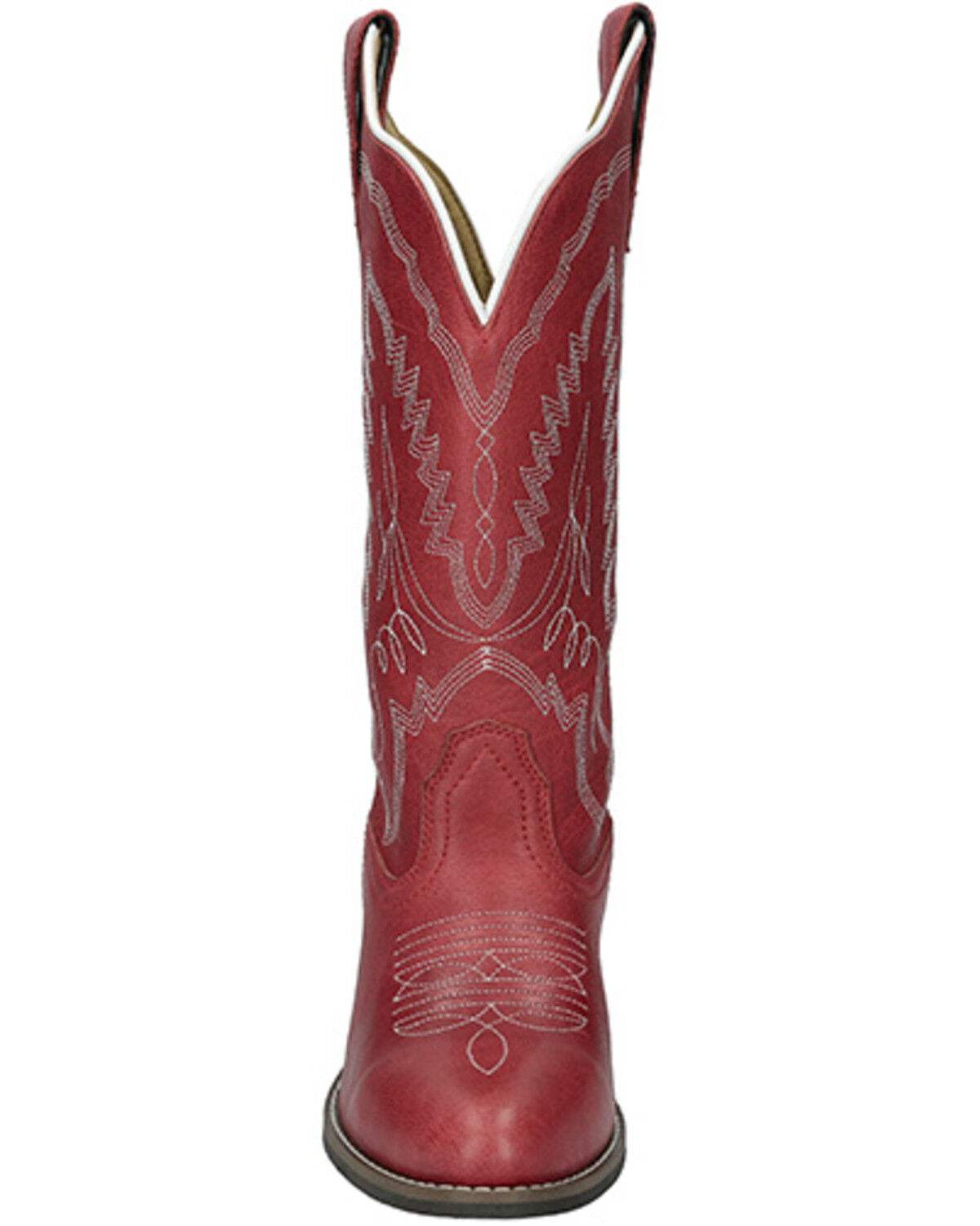 Image #4 - Smoky Mountain Women's Calloway Western Boots - Round Toe, Red, hi-res