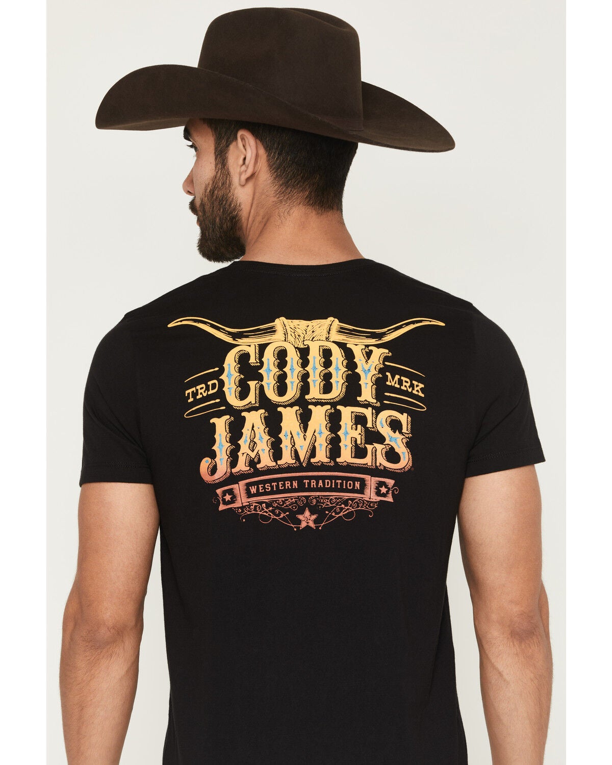 Image #1 - Cody James Men's Steer Head Logo Short Sleeve Graphic T-Shirt, Black, hi-res