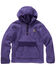 Carhartt Girls' Teddy Fleece Half-Snap Pullover, Violet, hi-res
