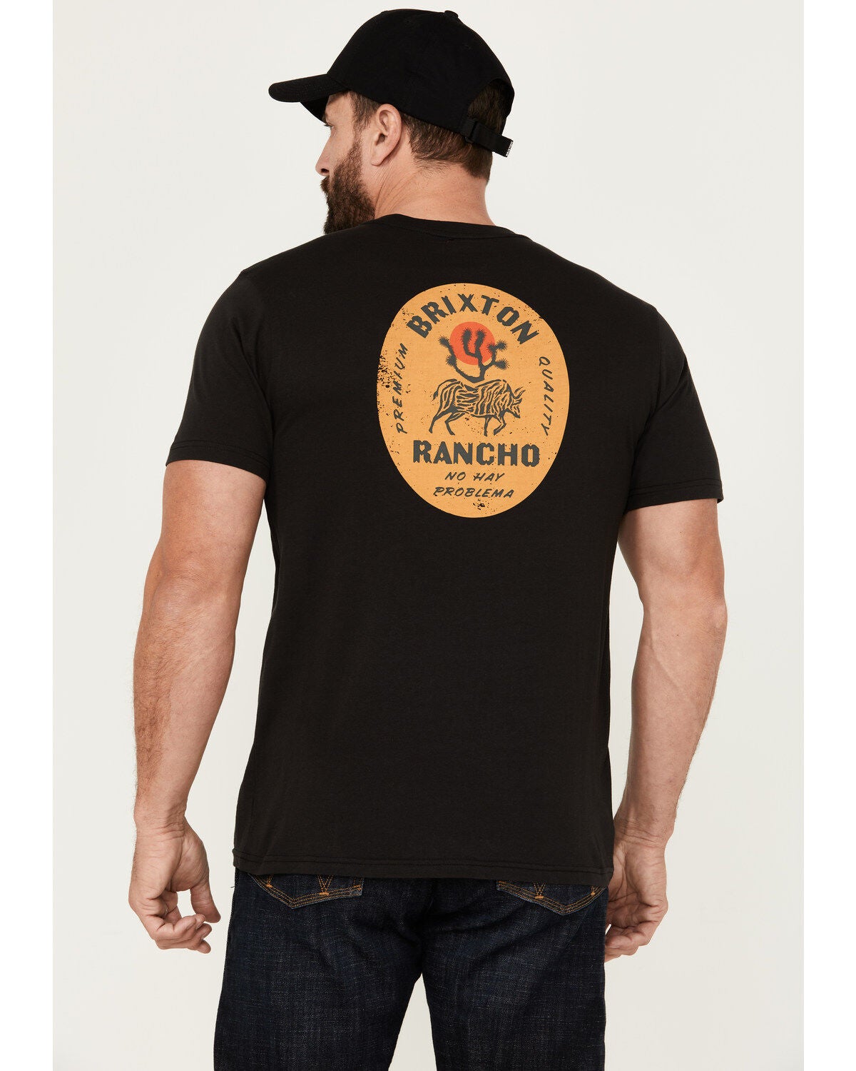Brixton Men's Rancho Short Sleeve Graphic T-Shirt, Black, hi-res