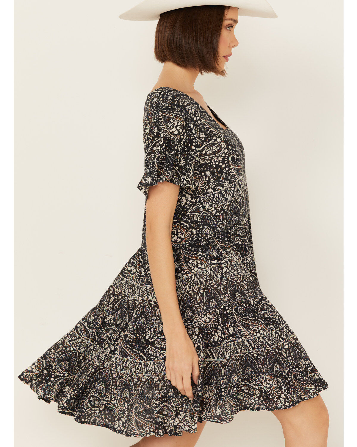 Image #3 - Bila Women's Toluca Short Sleeve Mini Dress, Navy, hi-res