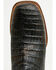 Image #6 - Tanner Mark Men's Caiman Print Western Boots - Broad Square Toe, Black, hi-res
