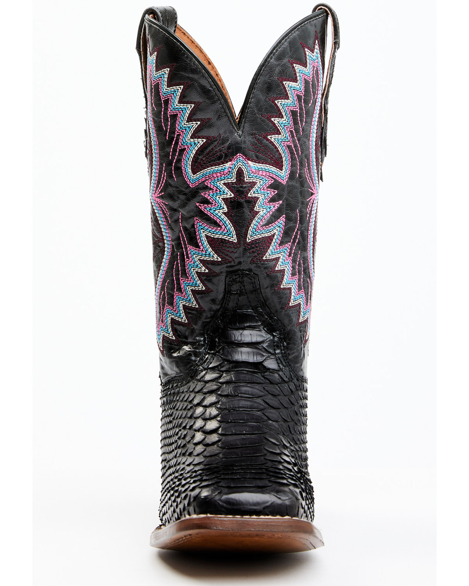 Dan Post Women s Back Cut Python Exotic Western Boot Broad Square Toe Boot Barn