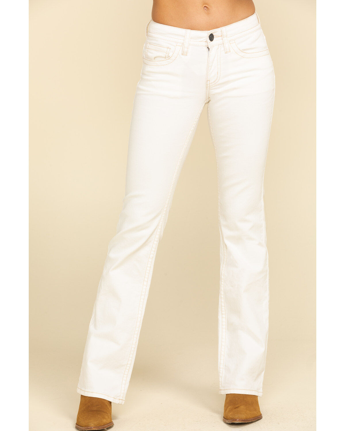 White bootleg jeans ladies clearance