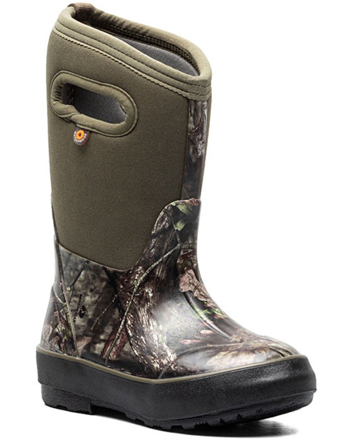 Image #1 - Bogs Boys' Classic Mossy Oak Rubber Boots - Round Toe, Grey, hi-res