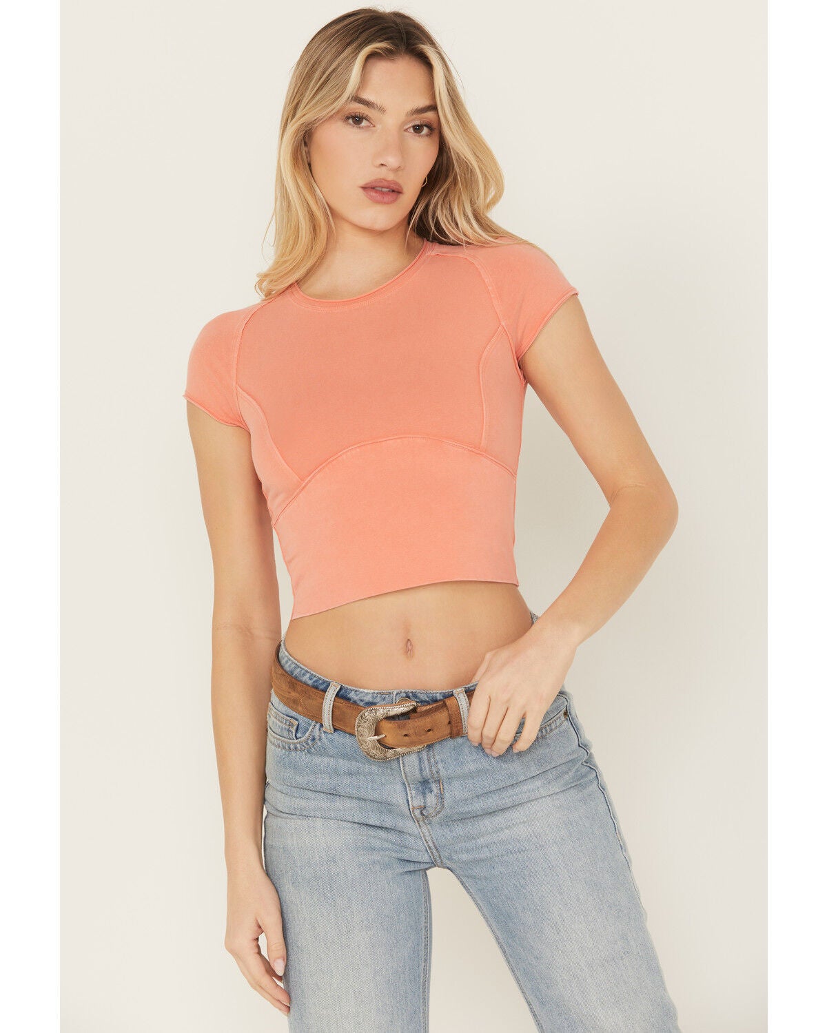 Free People Women's Protagonist Tee, Orange, hi-res