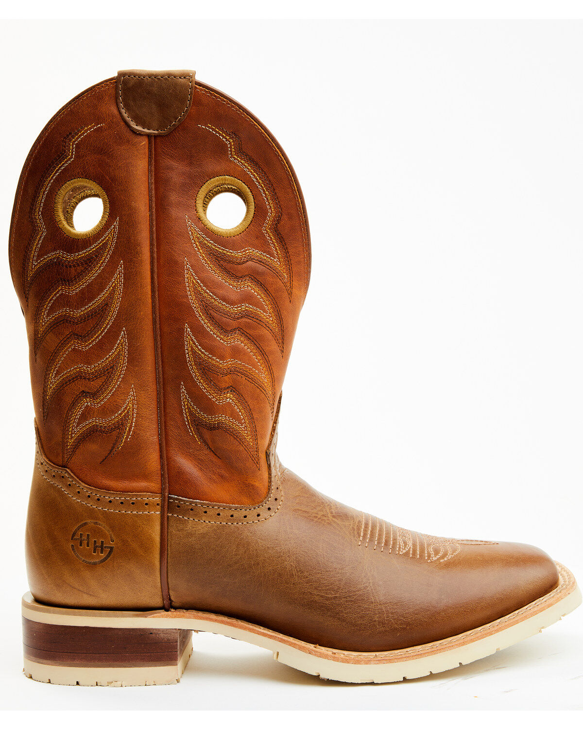 Image #2 - Double H Men's Thatcher Western Boots - Broad Square Toe, Brown, hi-res