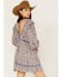 Image #4 - Jen's Pirate Booty Women's Floral Print Long Sleeve Wildflower Lasi Mini Dress, Blue, hi-res