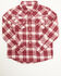 Image #1 - Shyanne Toddler Girls' Holiday Plaid Long Sleeve Pearl Snap Shirt, Burgundy, hi-res