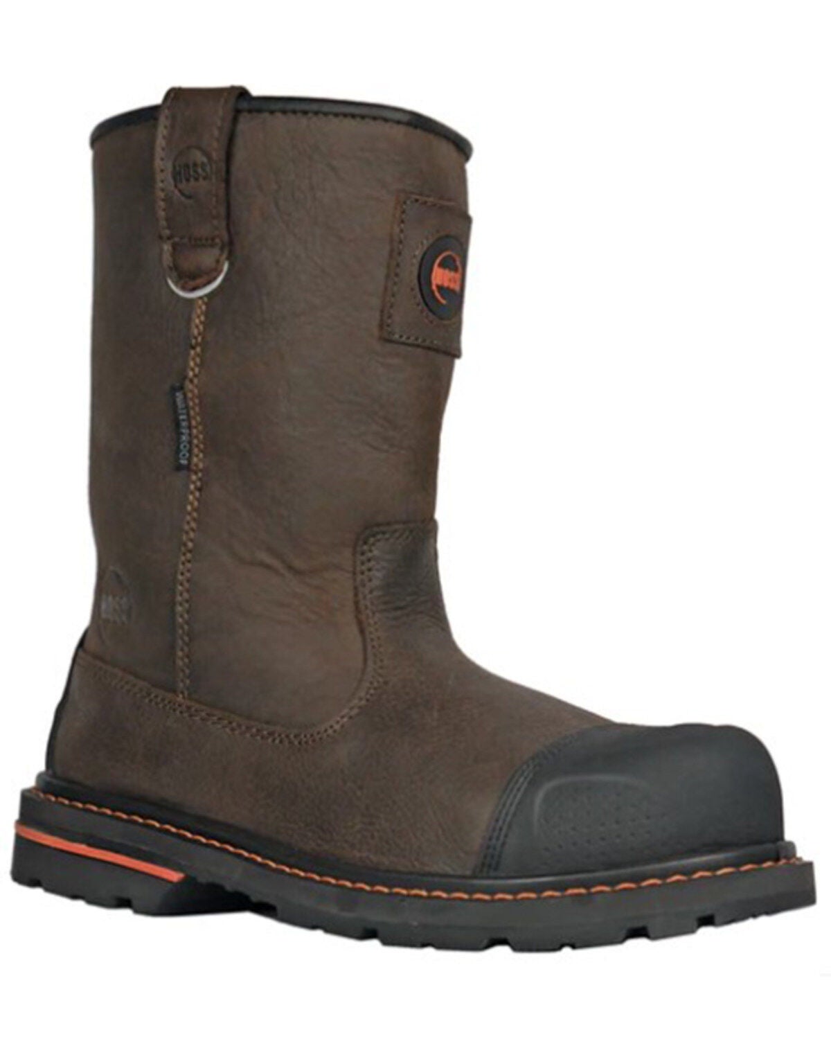 Hoss Men's 10" Cartwright Waterproof Work Boots - Soft Toe, Brown, hi-res