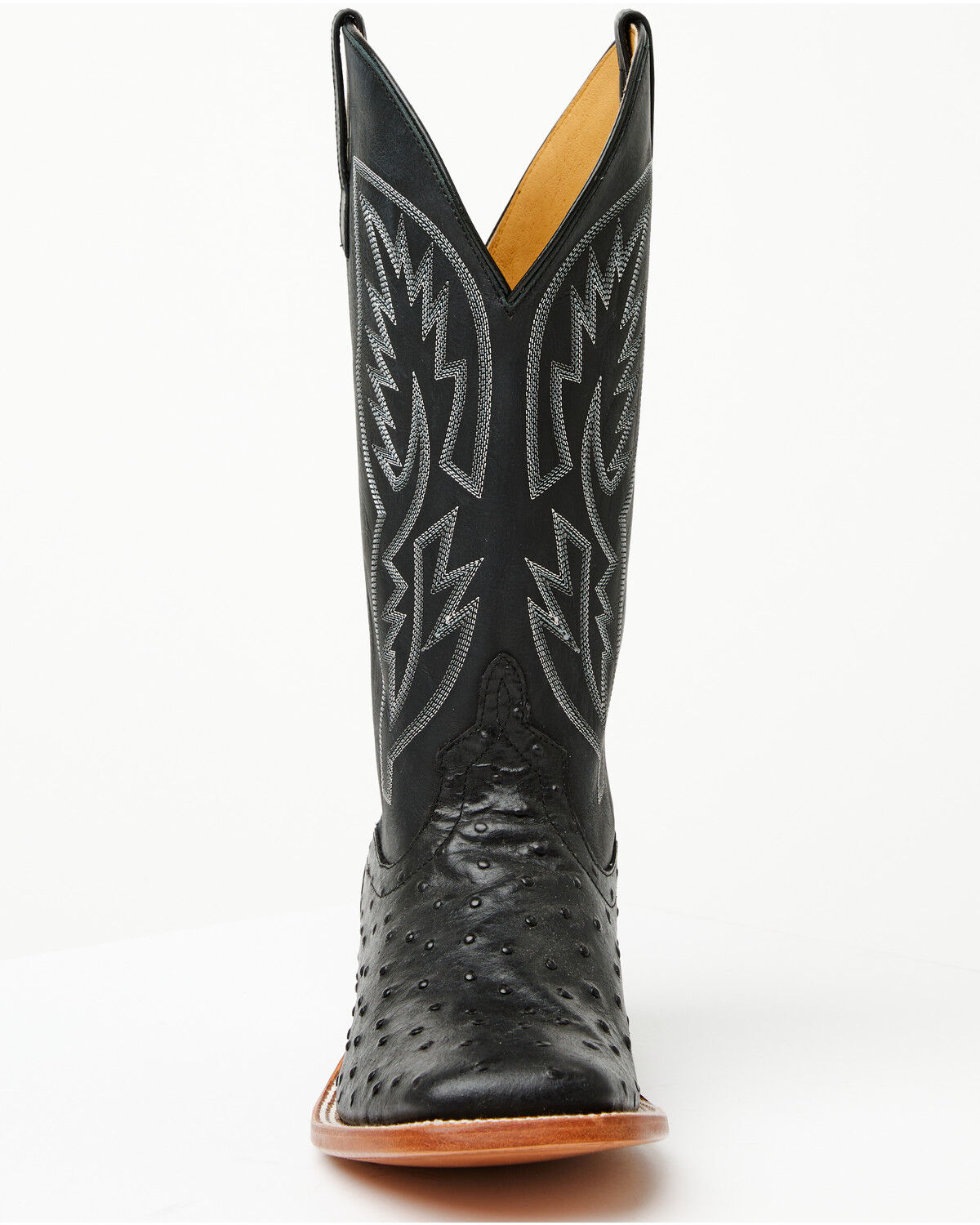 Image #4 - Horse Power Men's Boot Barn Exclusive Ostrich Print Tall Western Boots - Broad Square Toe, Black, hi-res