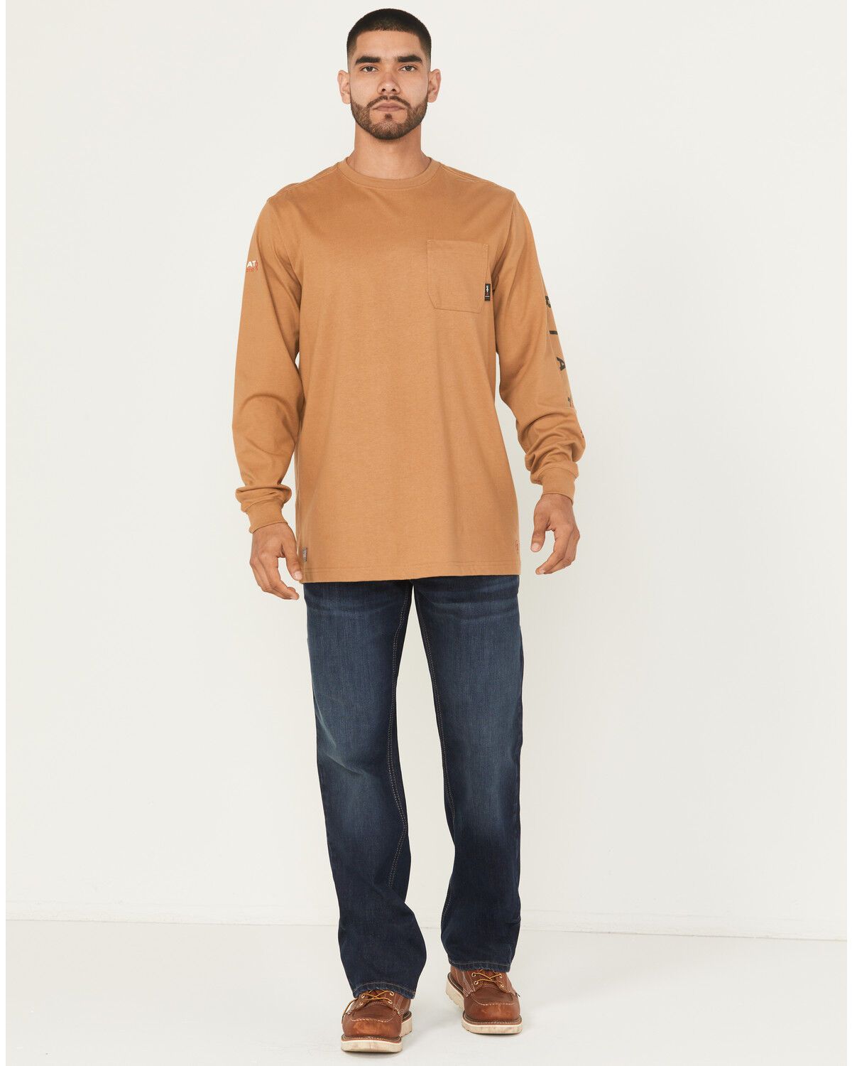 Image #3 - Ariat Men's FR M4 Lightweight DuraStretch Medium Wash Relaxed Bootcut Denim Jeans, Medium Wash, hi-res