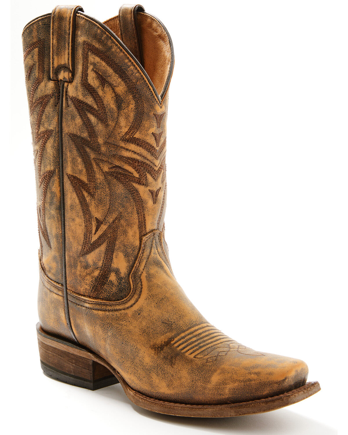 Moonshine Spirit Men's The Kelsey Western Boots - Square Toe, Brown, hi-res