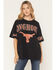 Image #1 - Gameday Women's Texas Longhorns Southern Split Short Sleeve Graphic Tee, Black, hi-res