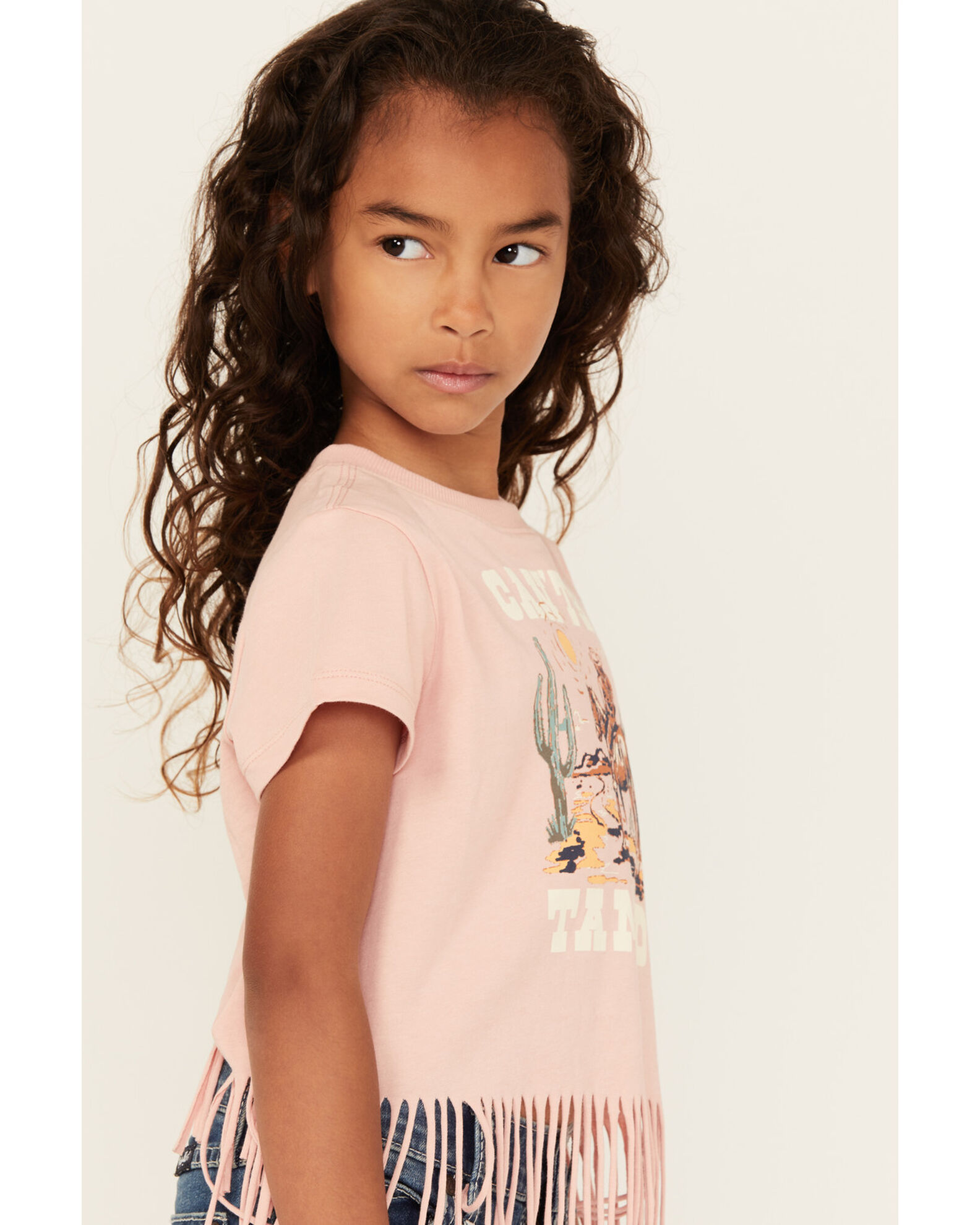 Product Name:  Shyanne Toddler Girls' Can't Be Tamed Short Sleeve Fringe Graphic Tee