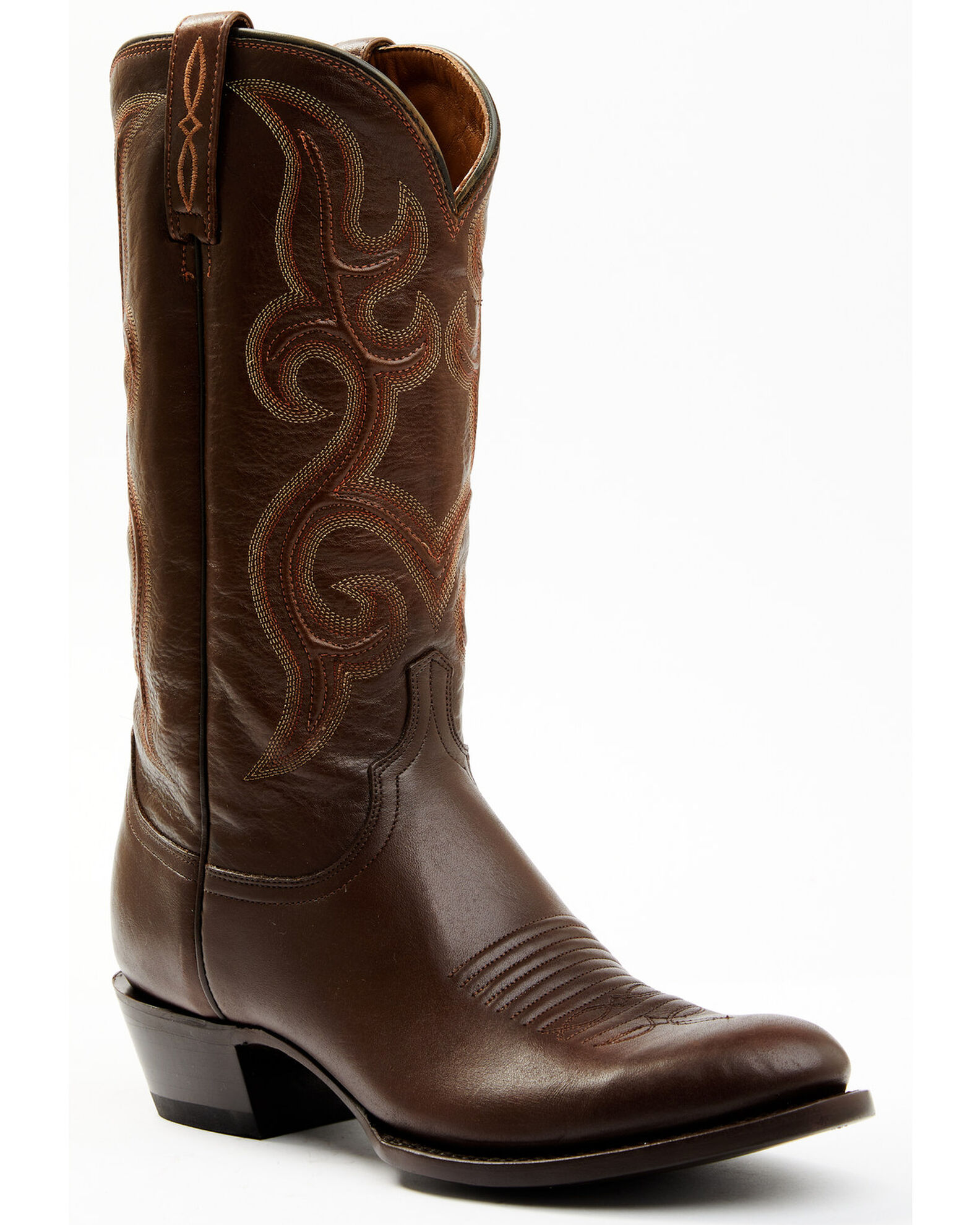 Lucchese Men s Espresso Smooth Western Boots Round Toe Boot Barn