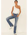 Image #1 - Shyanne Women's Dark Wash Mid Rise Coolmax Bootcut Denim Jeans, , hi-res
