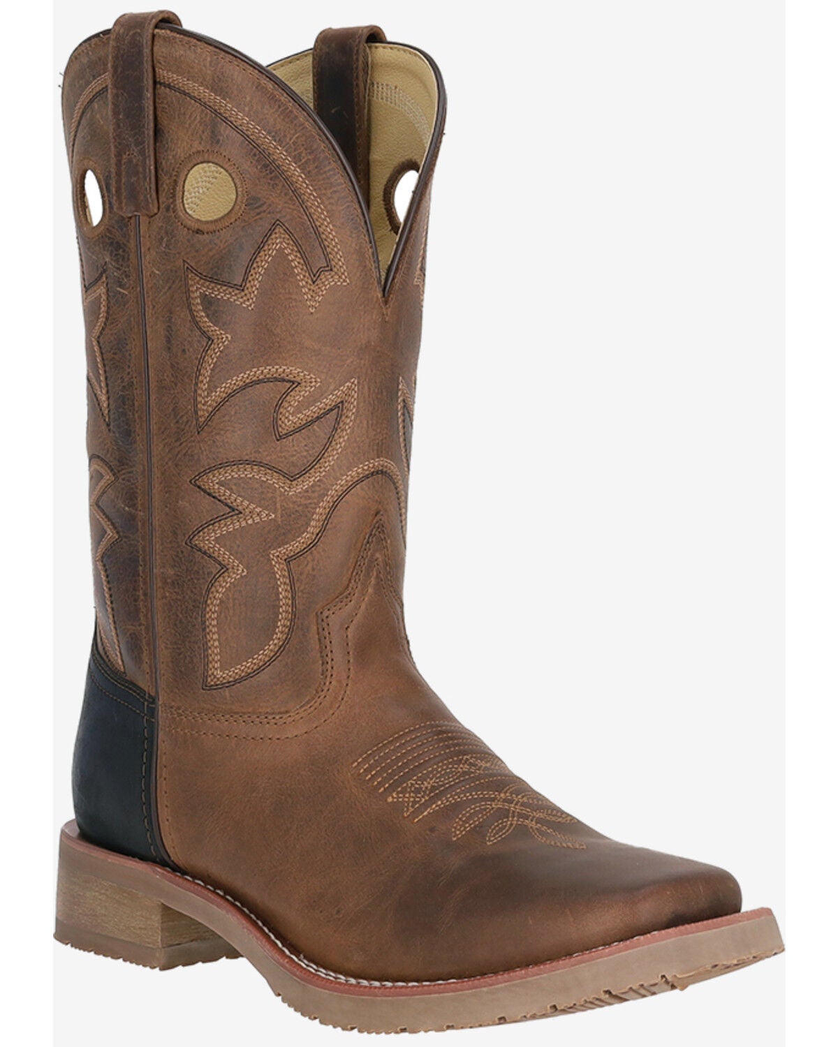 Image #1 - Smoky Mountain Men's Parker Performance Western Boots - Broad Square Toe, Brown, hi-res