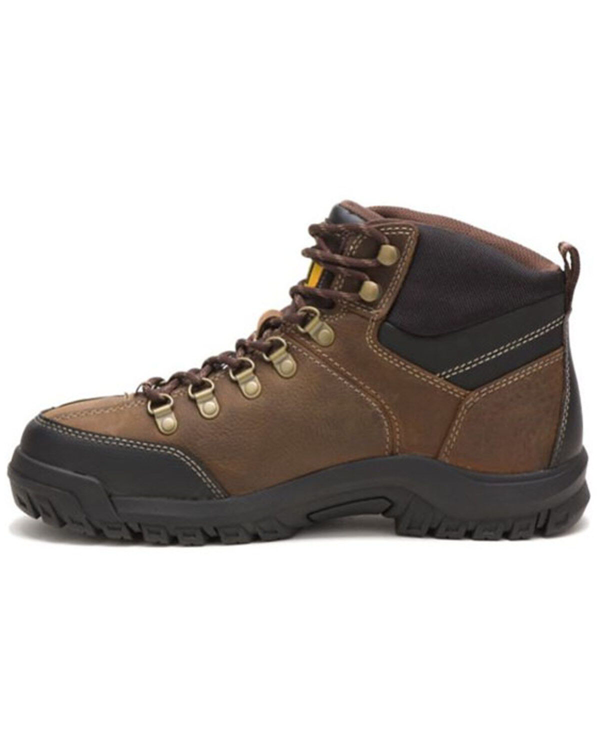 Image #3 - CAT Men's Threshold Waterproof Work Boots - Steel Toe, Brown, hi-res