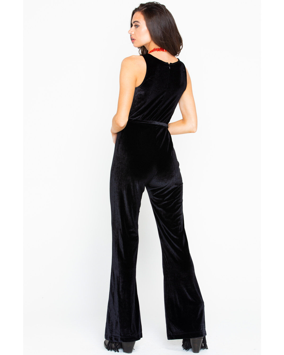 h and m velvet jumpsuit