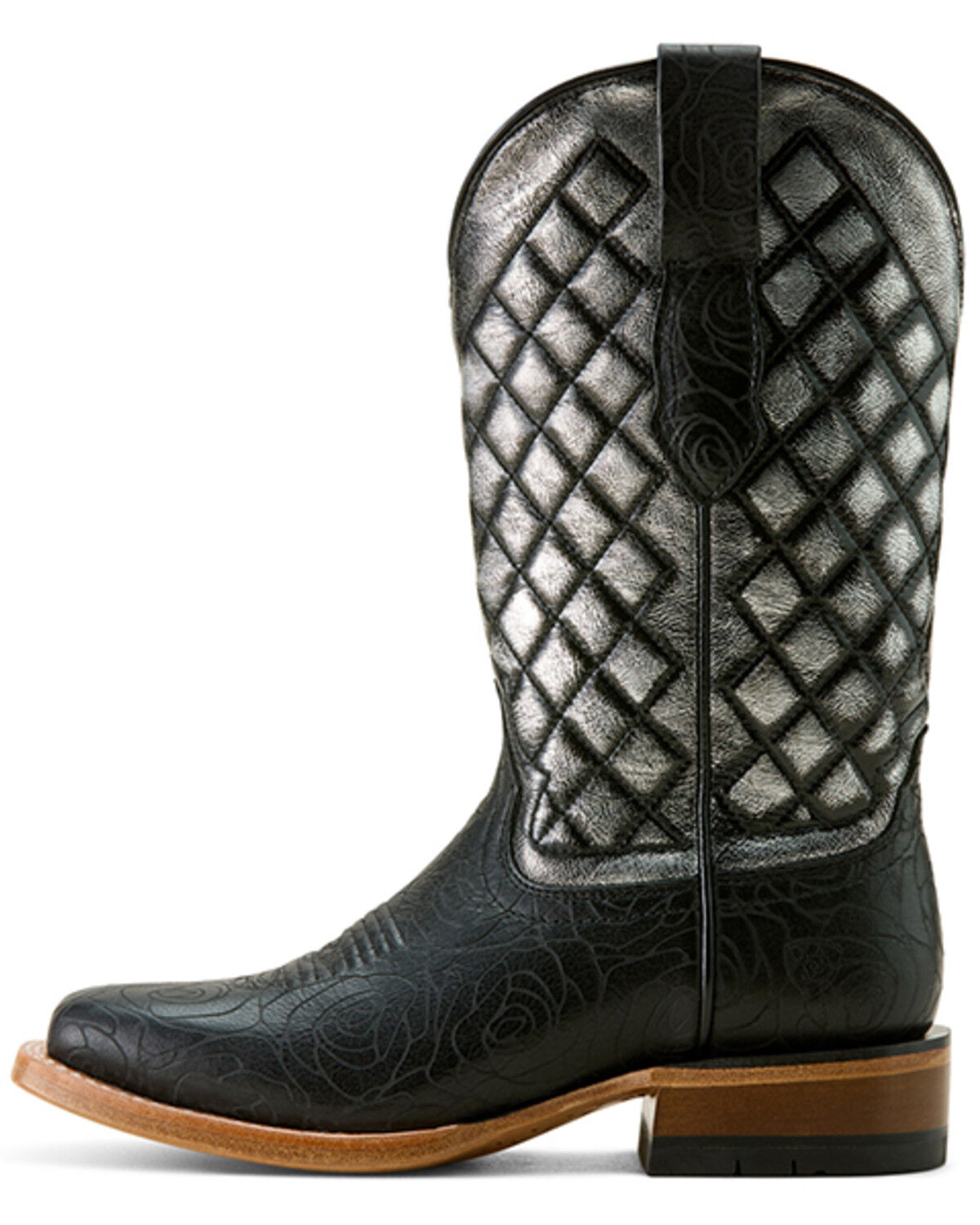 Image #2 - Ariat Women's Frontier Wittman Western Boots - Broad Square Toe, Silver, hi-res