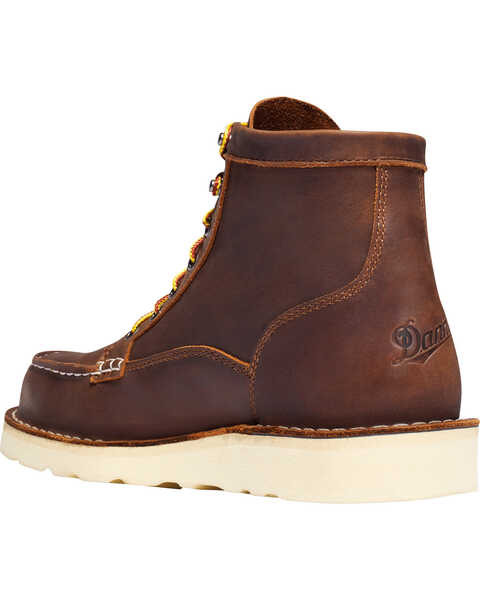 Image #4 - Danner Men's Bull Run Moc Toe 6" Work Boots - Soft Toe , Brown, hi-res