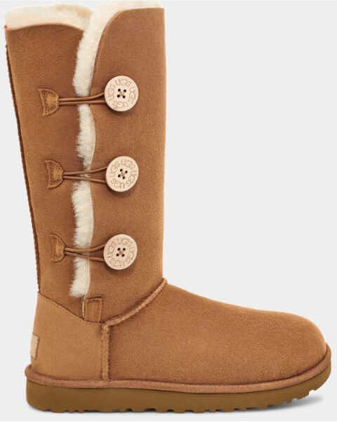 Image #2 - UGG® Women's Bailey Button Triplet II Water Resistant Boots, Chestnut, hi-res