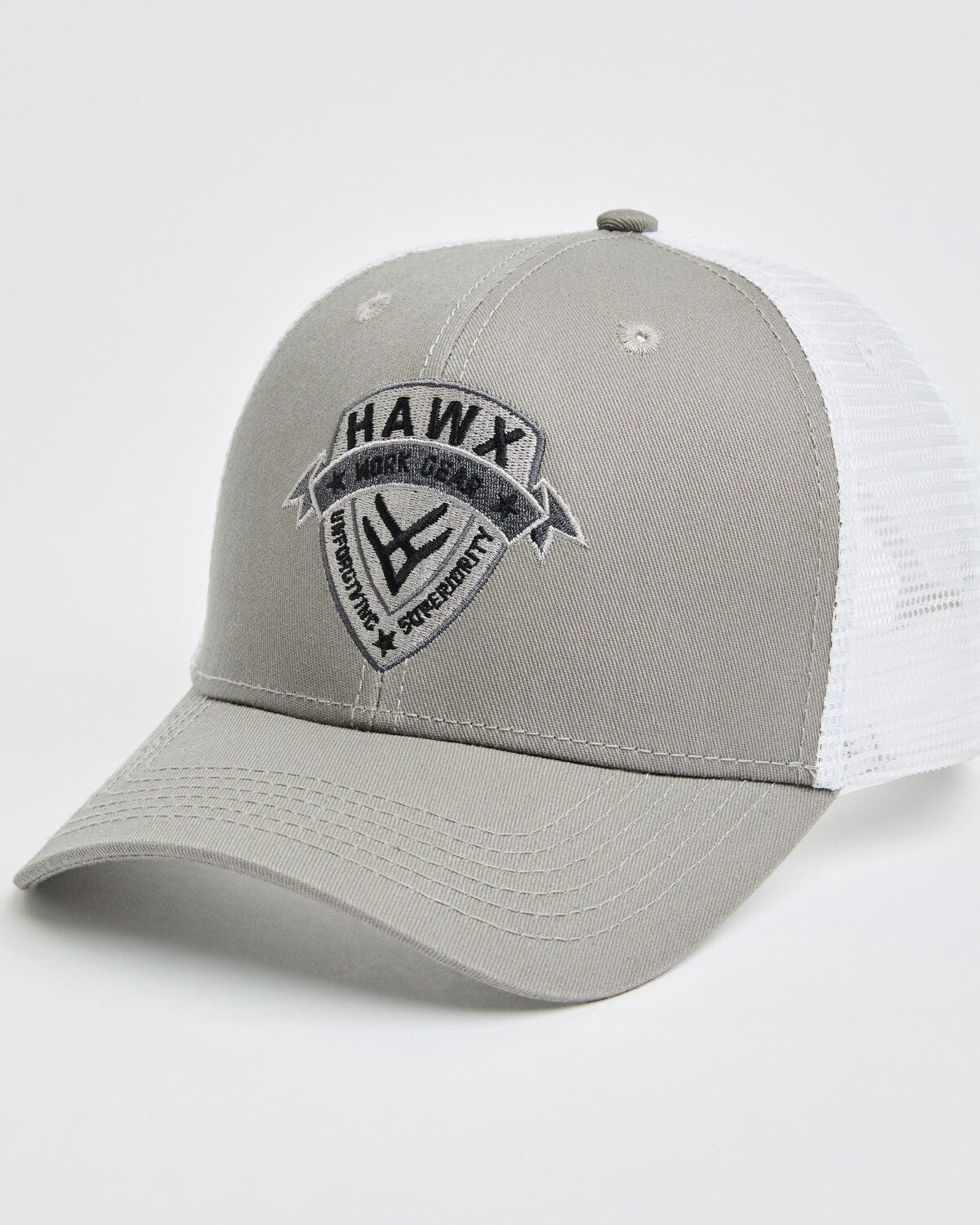 Image #1 - Hawx Men's Ribbon Logo Shield Patch Ball Cap, Grey, hi-res