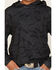 Image #3 - Burlebo Boys' Camo Print Hooded Stretch Performance Shirt, Black, hi-res
