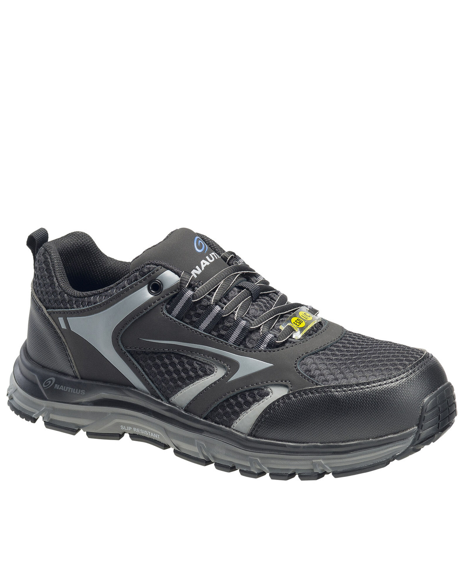 Image #1 - Nautilus Men's Tempest Work Shoes - Alloy Toe, Black, hi-res