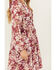 Image #3 - En Creme Women's Floral Cutout Long Sleeve Mini Dress, Pink, hi-res