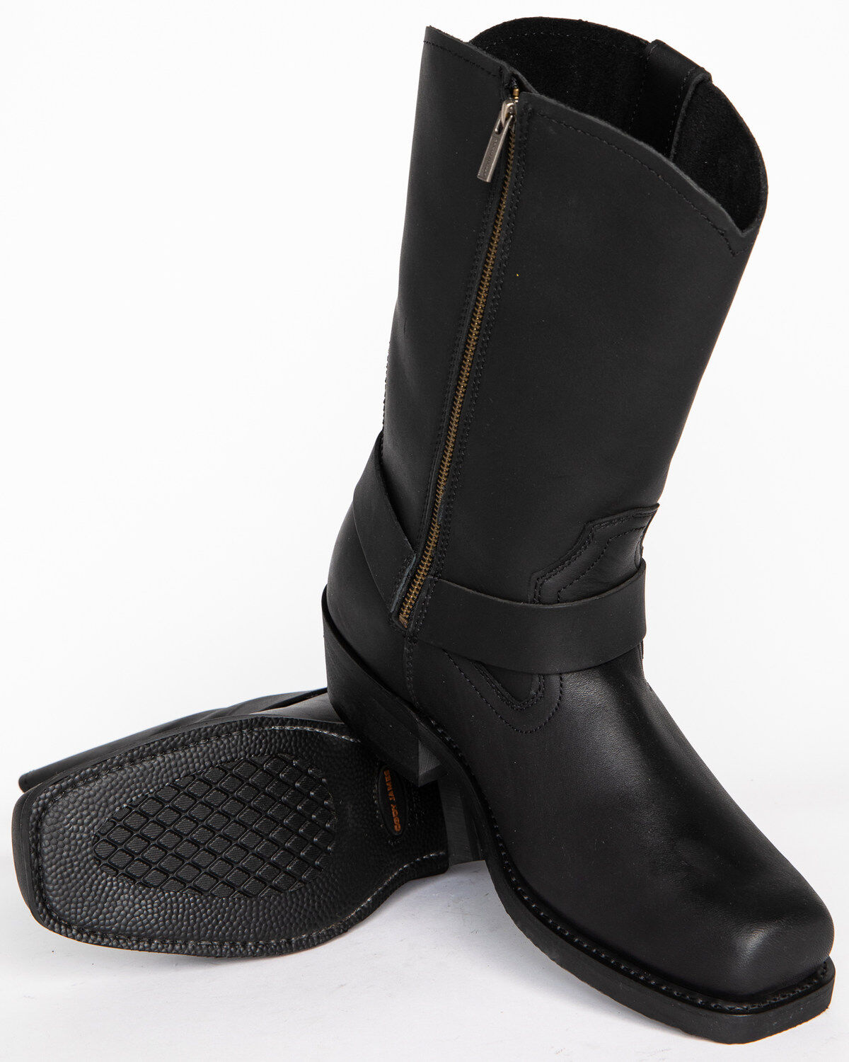 Image #5 - Cody James® Men's Zipper Harness Motorcycle Boots, , hi-res