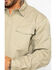 Image #3 - Hawx Men's Twill Pearl Snap Long Sleeve Western Work Shirt - Tall , Beige/khaki, hi-res