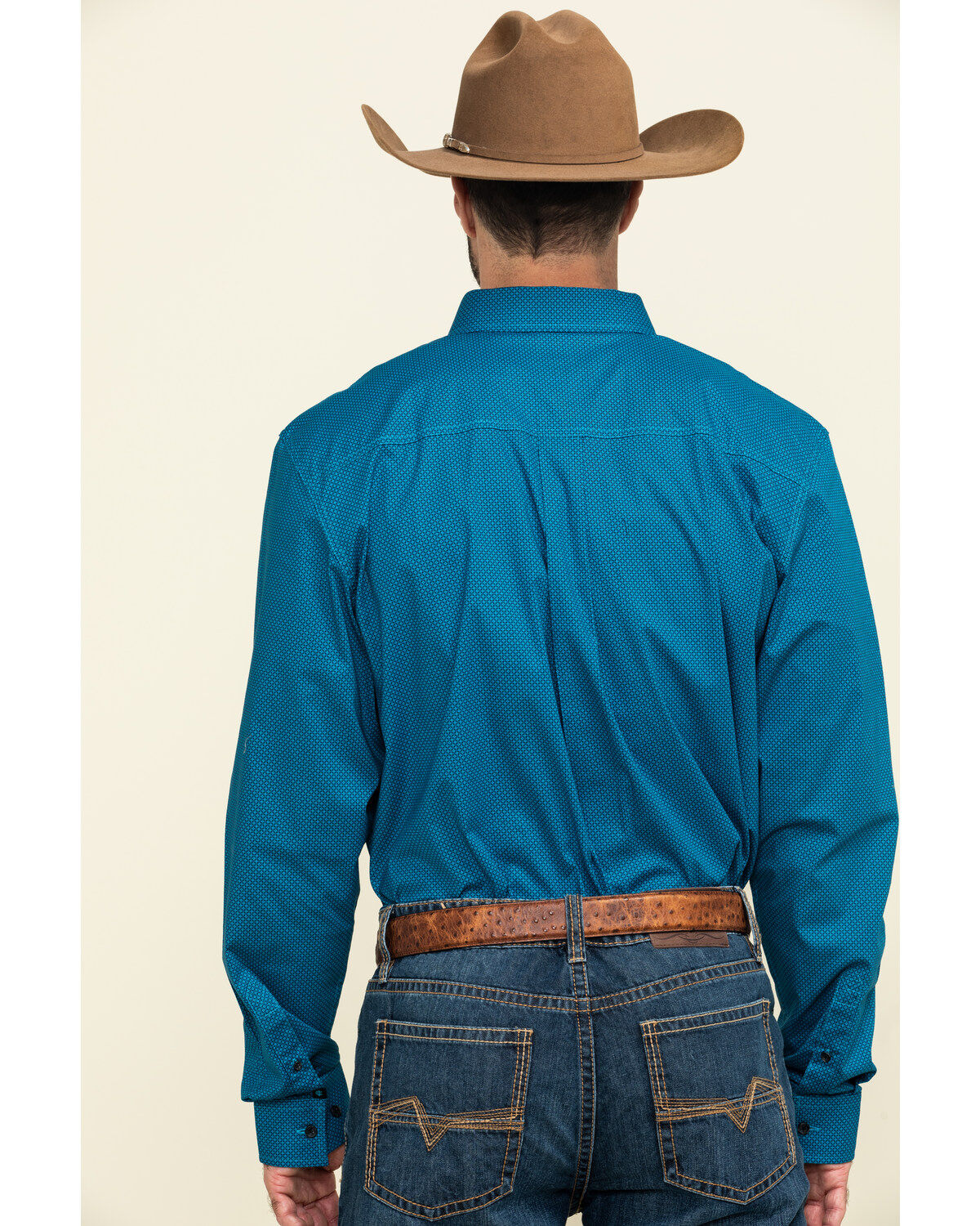 Image #2 - Cody James Core Men's Ringfield Micro Geo Print Long Sleeve Western Shirt, , hi-res