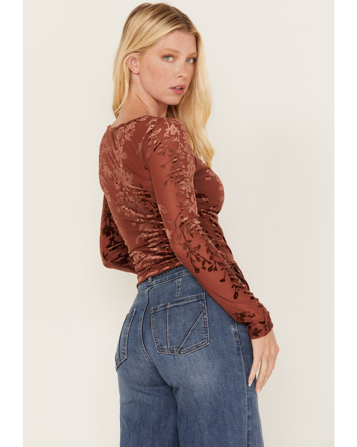 Image #4 - Shyanne Women's Side Tie Long Sleeve Top, , hi-res