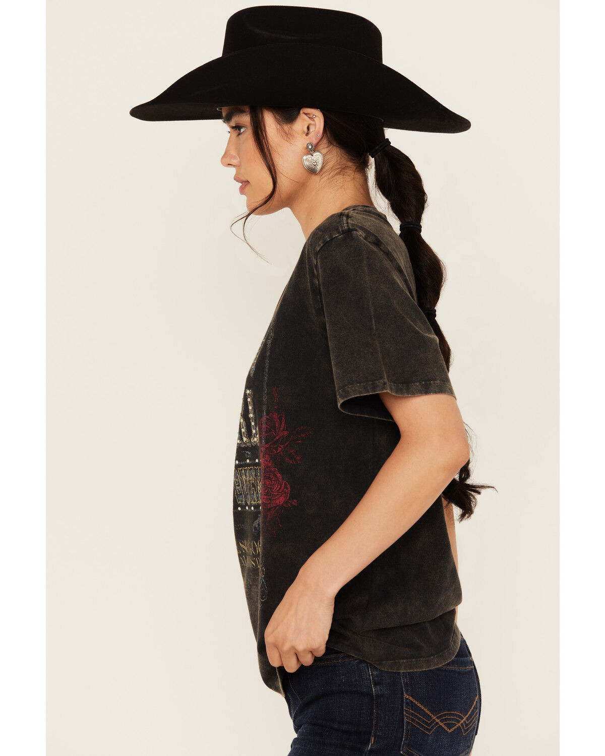 Image #3 - Idyllwind Women's Ride 'Em Cowgirl Short Sleeve Graphic Tee, Black, hi-res