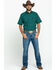 Image #6 - Wrangler 20X Men's Advanced Comfort Green Geo Print Short Sleeve Western Shirt , , hi-res