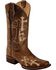 Image #1 - Circle G Women's Cross Embroidered Square Toe Western Boots, , hi-res