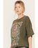 Cleo + Wolf Women's Moonlight Short Sleeve Graphic Tee, Olive, hi-res