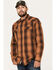 Moonshine Spirit Men's Gold Nugget Large Plaid Snap Western Shirt , Gold, hi-res