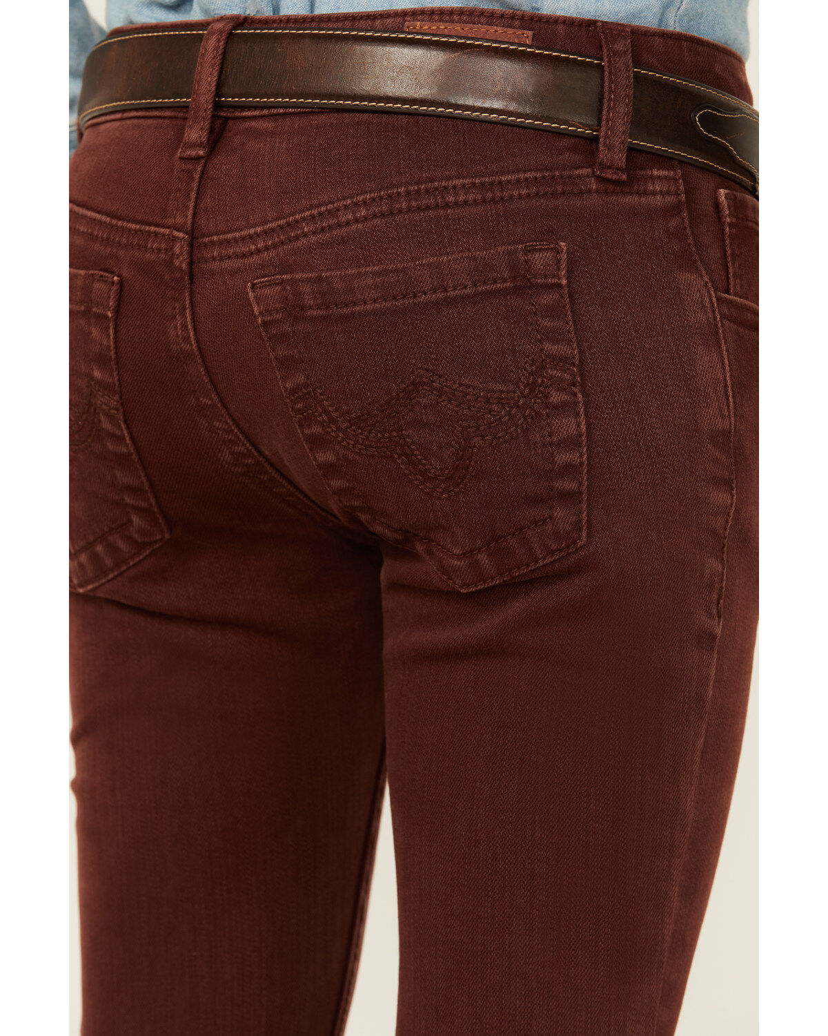 Image #4 - Shyanne Girls' Pull-on Stretch Flare Jeans, Mahogany, hi-res