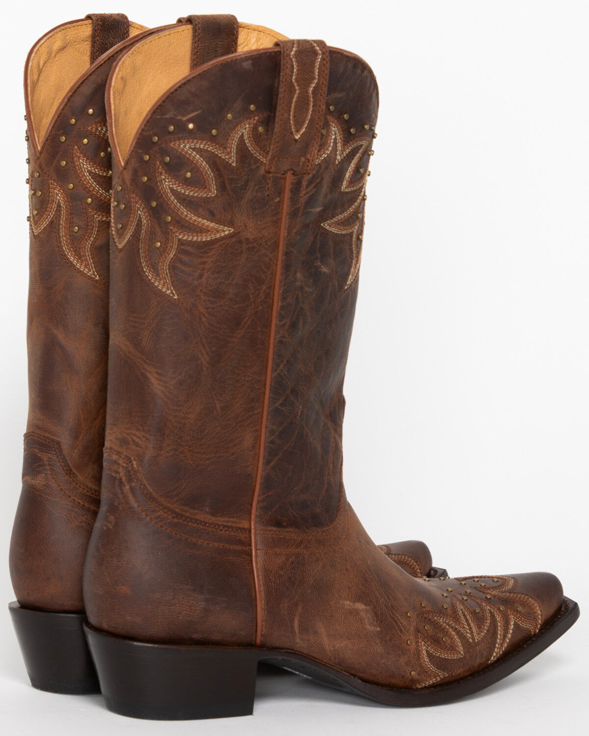 Image #3 - Shyanne Women's Studded Wing Tip Cowgirl Boots - Snip Toe, Brown, hi-res