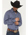 Image #2 - Cinch Men's Floral Geo Print Long Sleeve Button-Down Western Shirt, Royal Blue, hi-res