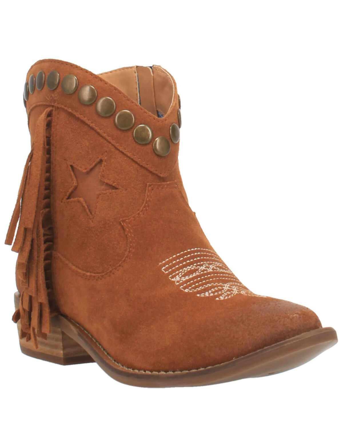 Image #1 - Dingo Women's Lonestar Fashion Booties - Round Toe, Brown, hi-res