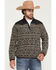 Image #1 - Ariat Men's Basis Southwest 1/4 Zip-Up Fleece Pullover - Tall, Black, hi-res
