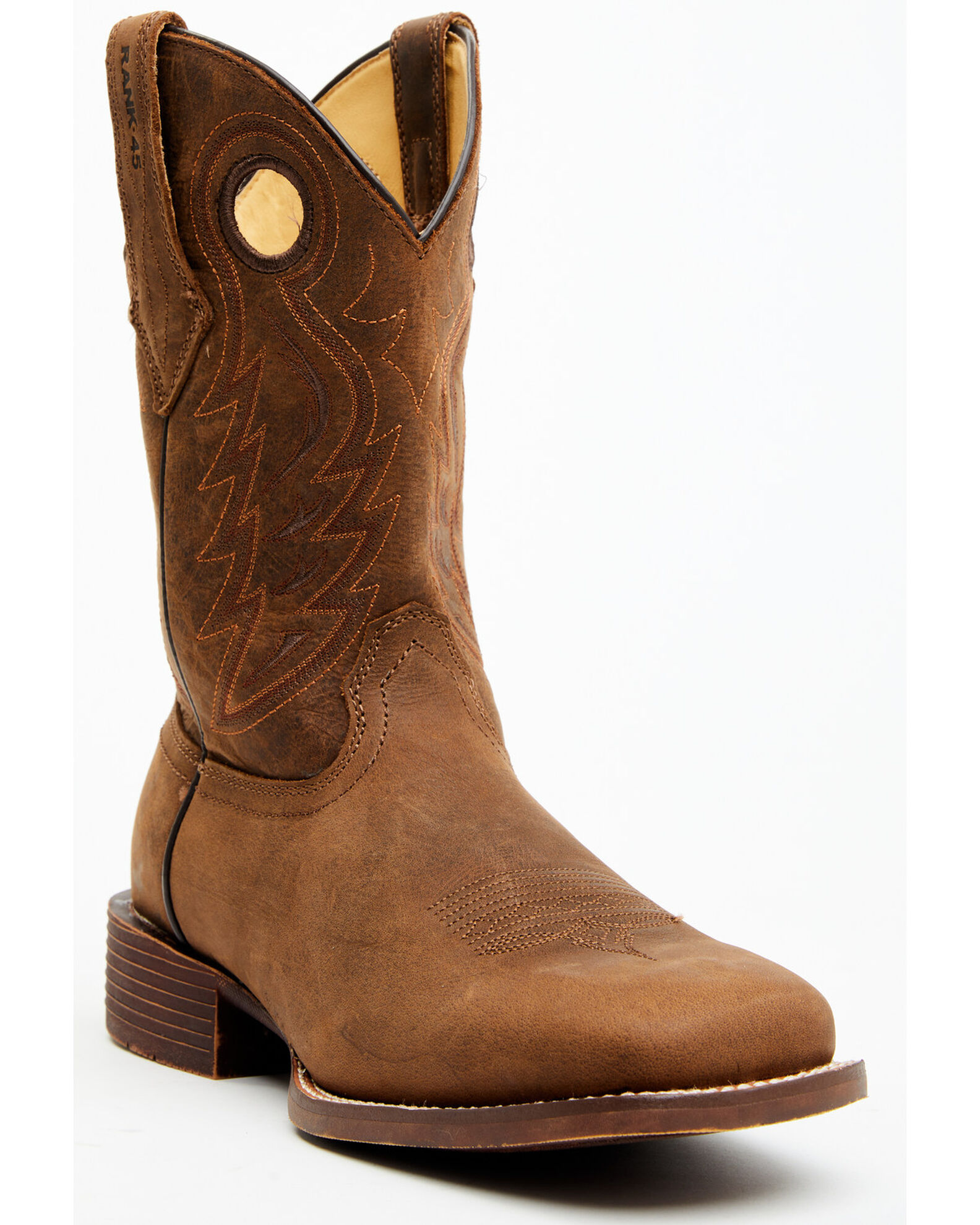 RANK 45 Men s Warrior Performance Western Boots Broad Square Toe Boot Barn